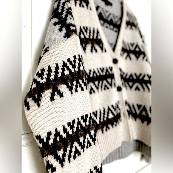 All Saints great oversize patterned wool cardigan, NWOT - Picture 4 of 4